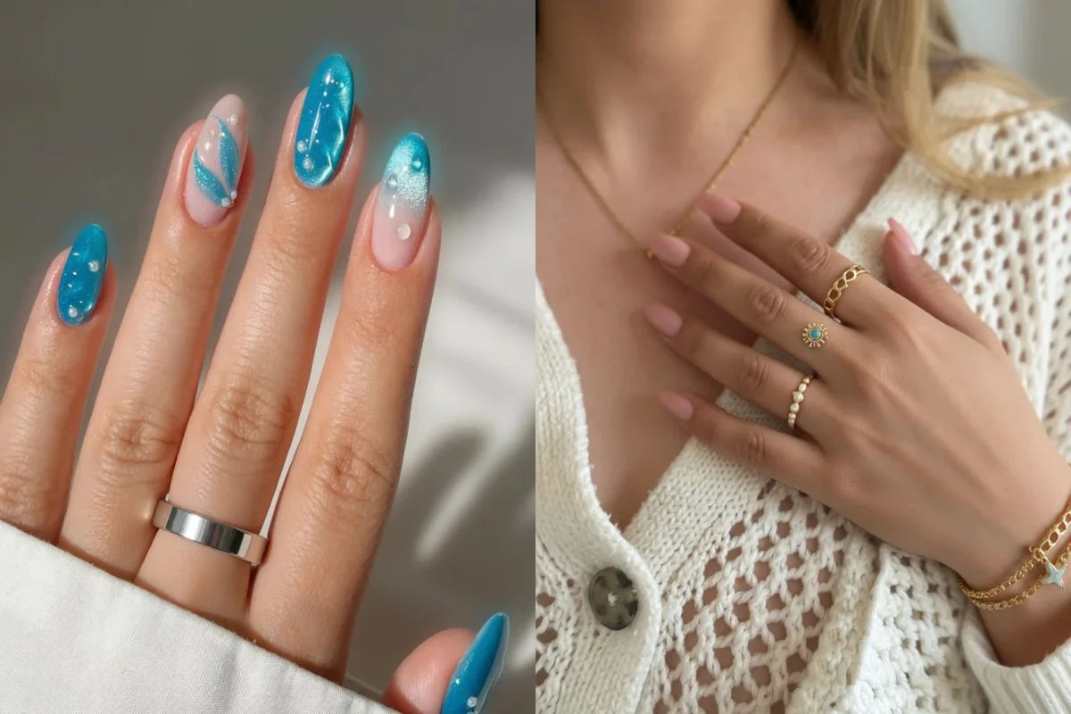 15 ideas de uñas decoradas inspiradas en el mar que parecen sacadas de un mundo submarino