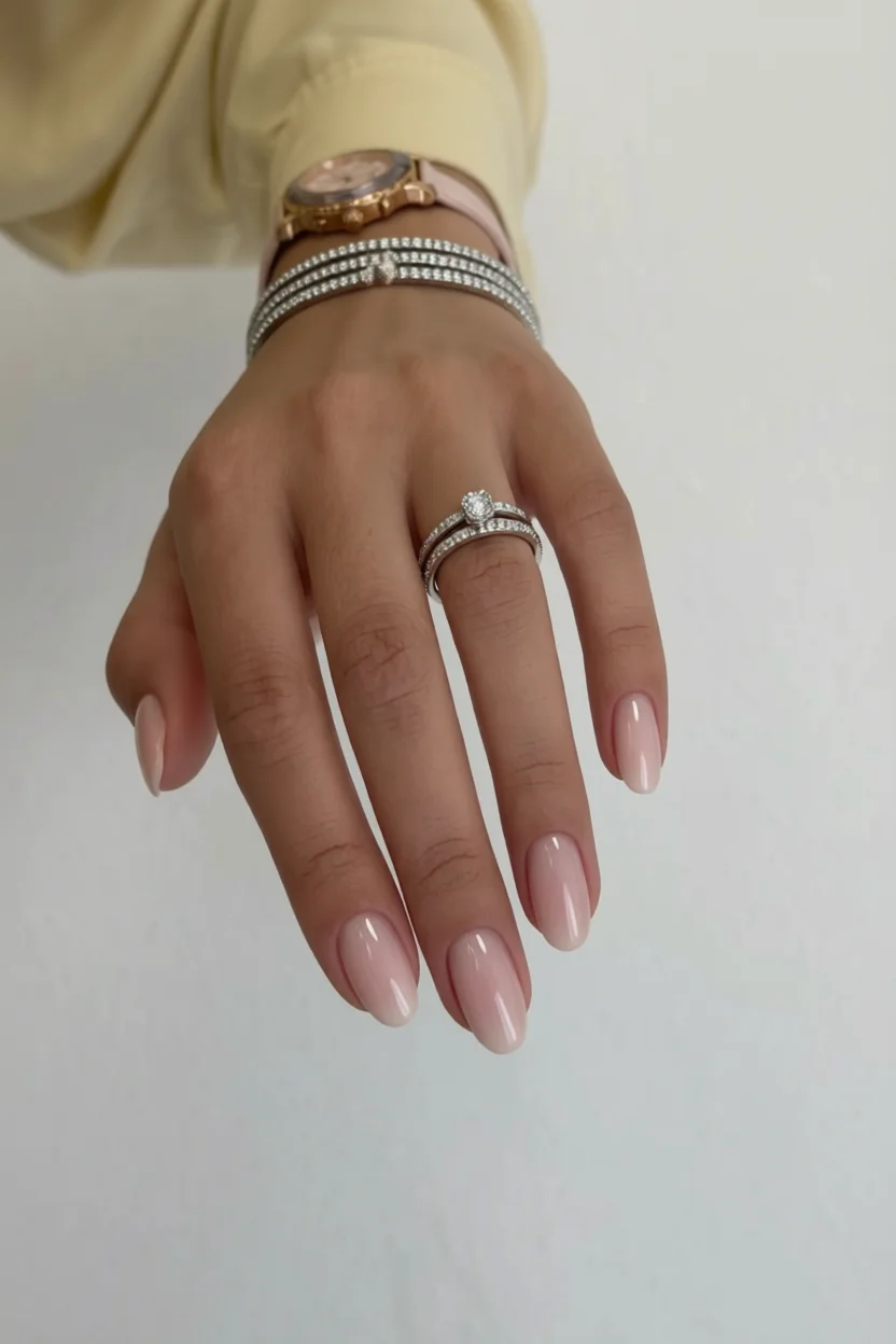 15 Uñas milky que parecen hechas de porcelana: tonos delicados y diseños soñados 5