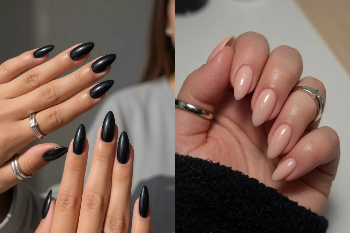 20 diseños de uñas negras: mate, chrome, francesas y más