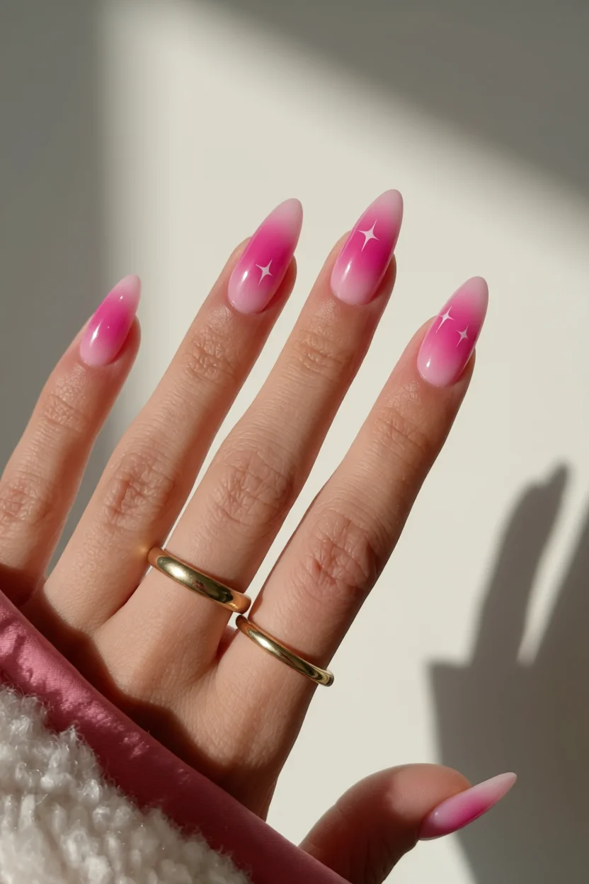 20 ideas de uñas ombré: degradado francés, glitter y chrome 8