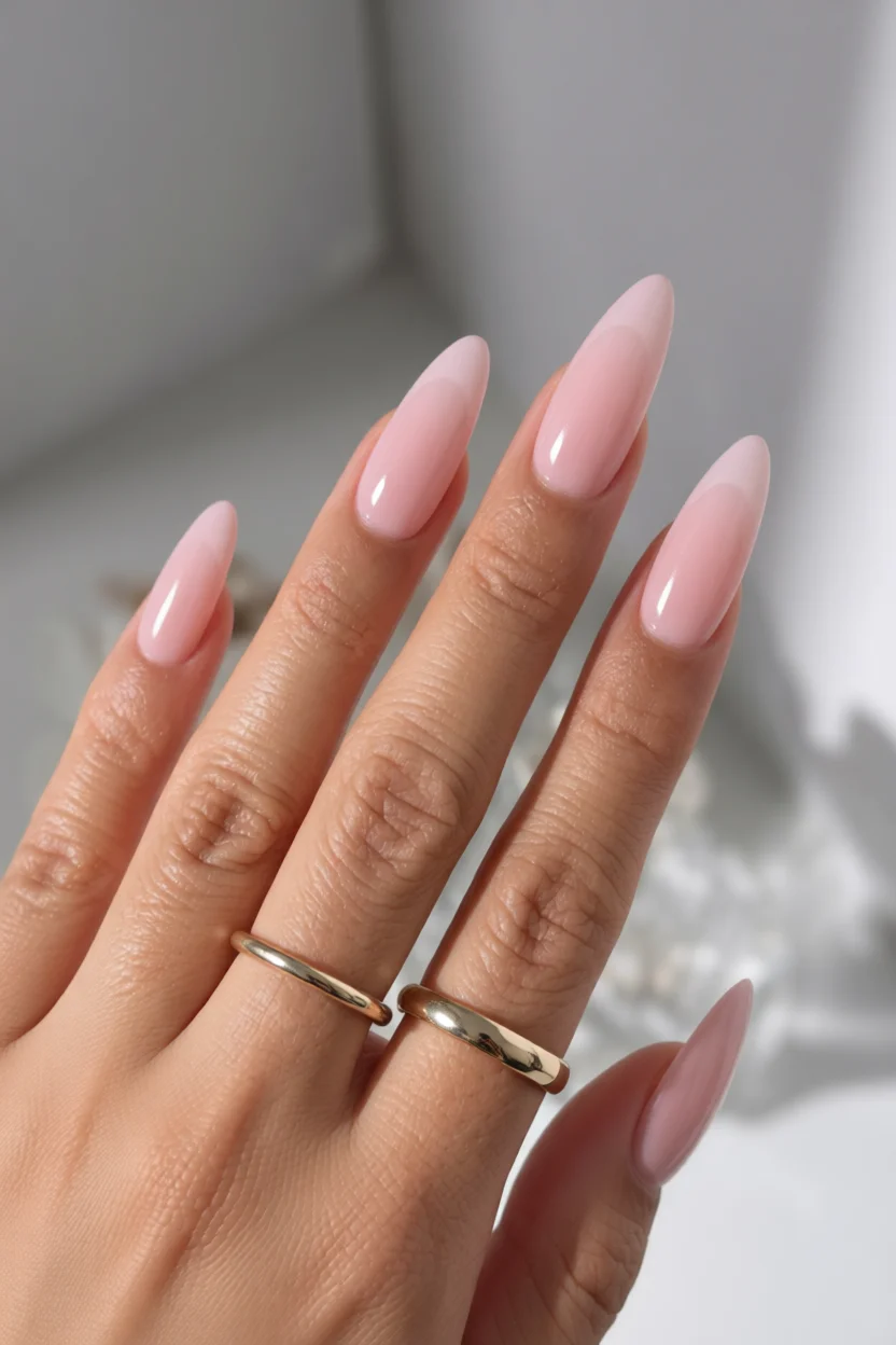 20 uñas francesas rosas que reinventan la manicura clásica con tonos delicados 17