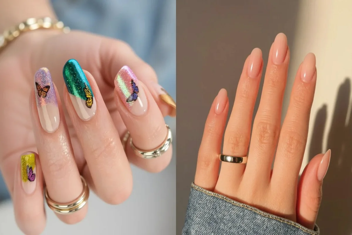 Alas, colores y mucho estilo: 20 diseños de uñas de mariposas que querrás guardar como inspiración