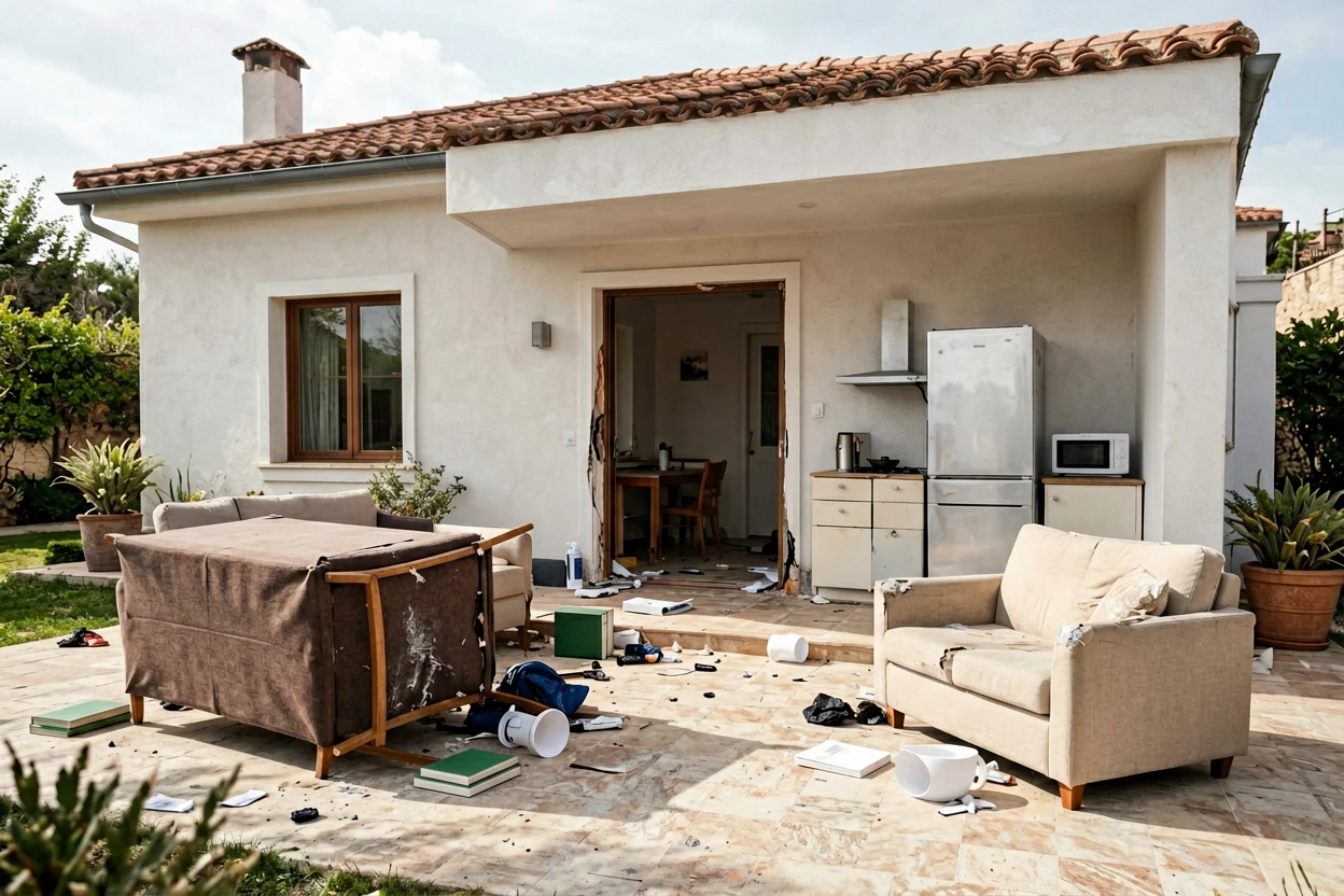 Alquilan su casa de vacaciones en Booking y la encuentran destrozada: los daños ascienden a 8.500 euros