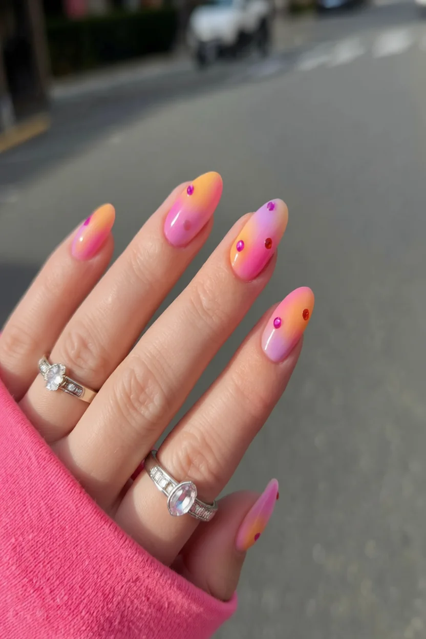 El efecto aura no desaparece: 22 manicuras llenas de color que están llevando esta tendencia mucho más lejos 15