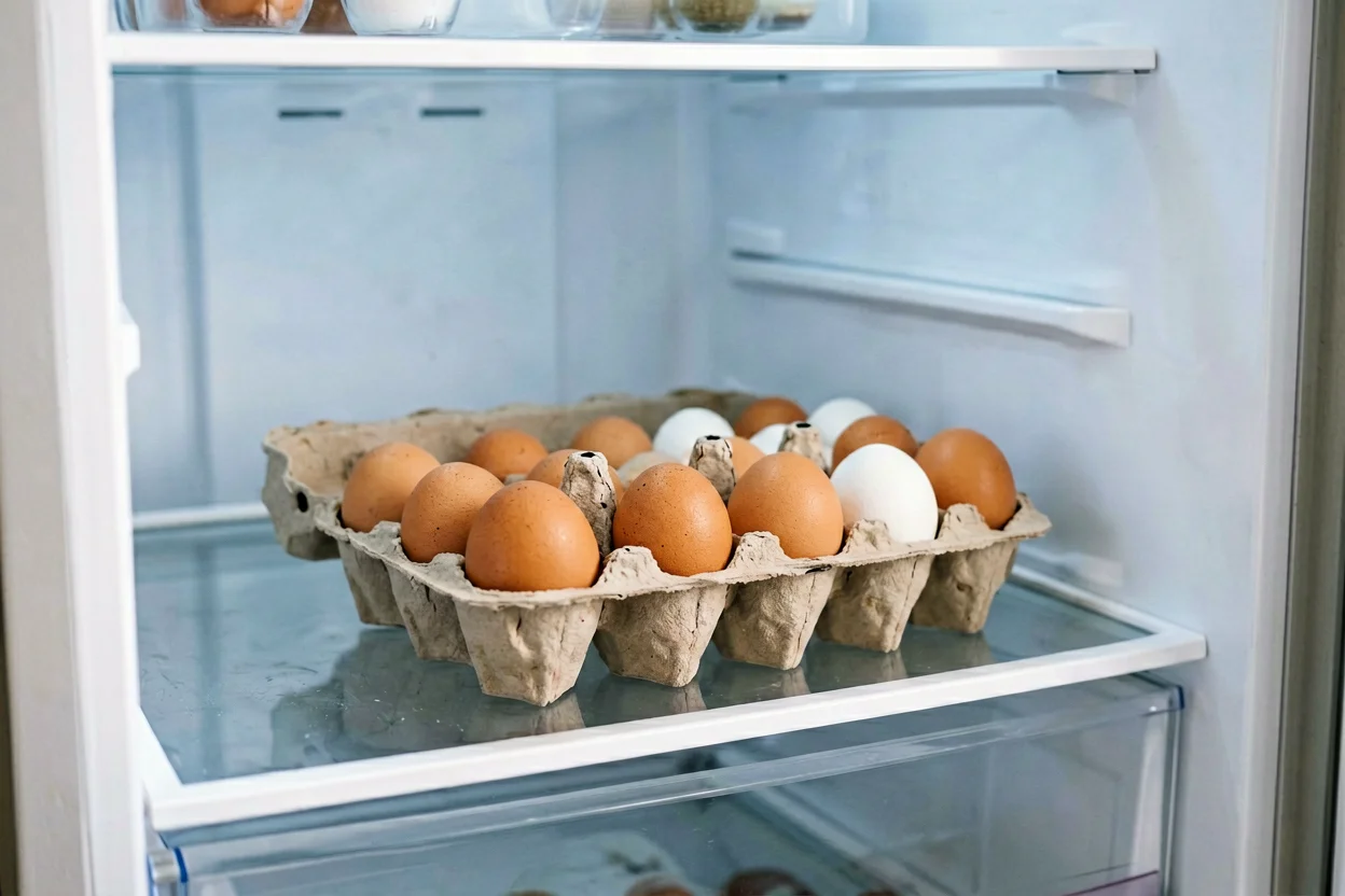 El lugar del frigorífico donde los huevos se conservan mejor y el error que puede volverlos más acuosos