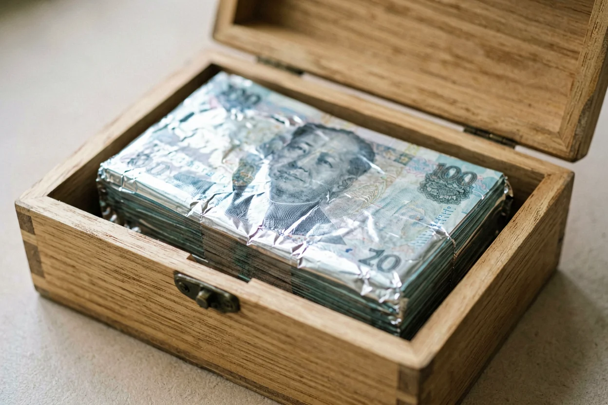 Envolver el dinero en efectivo en papel de aluminio: para qué sirve realmente y cómo hacerlo bien
