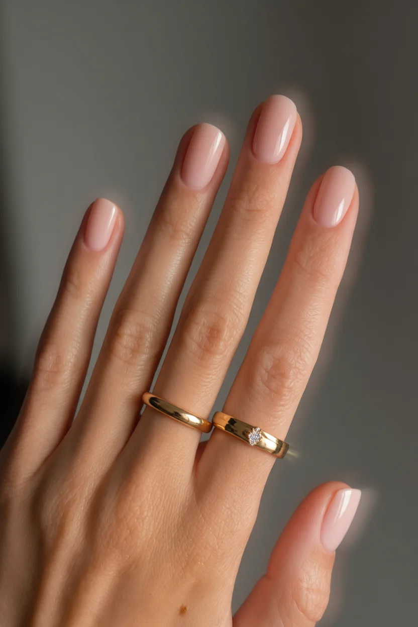 Uu00f1as nudos con esmalte translu00facido brilloso