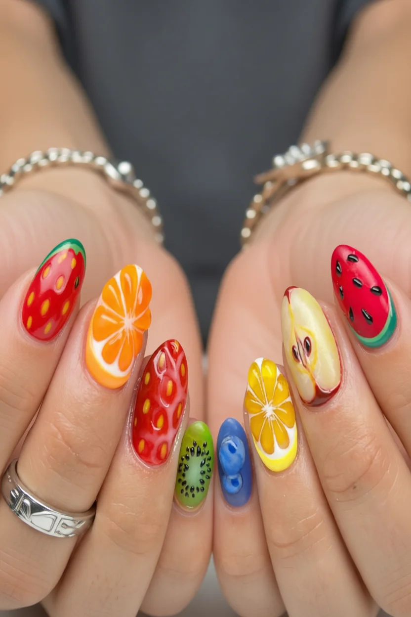 Fruta en las uñas? 20 diseños que llevan la manicura divertida a otro nivel 10