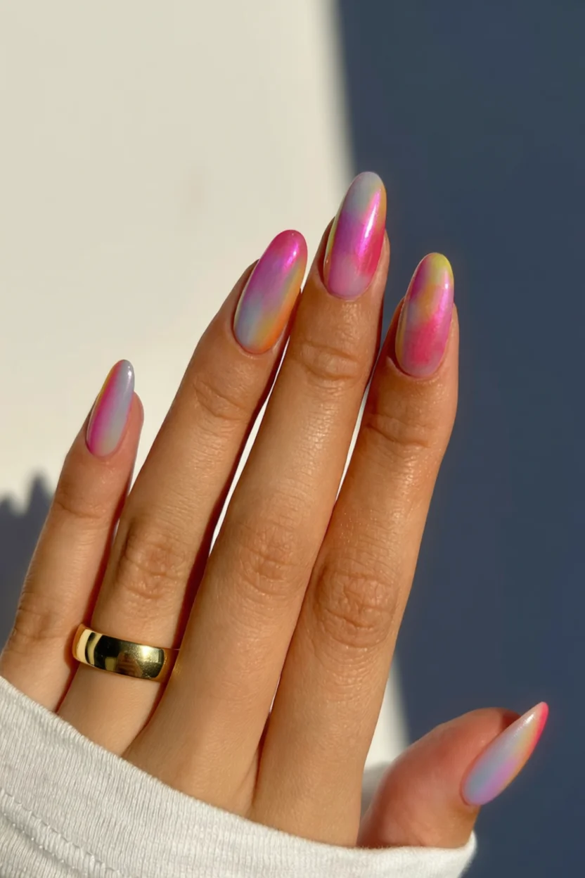 Por qué elegir un solo color! 21 manicuras arcoíris que harán que tus uñas sean el centro de atención 11