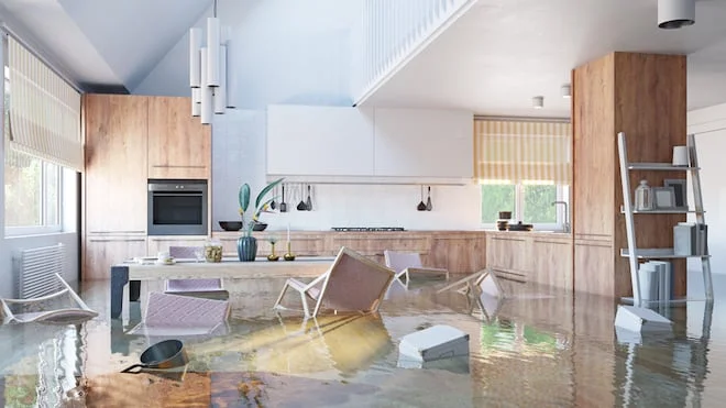 Apartamento afectado por una inundación