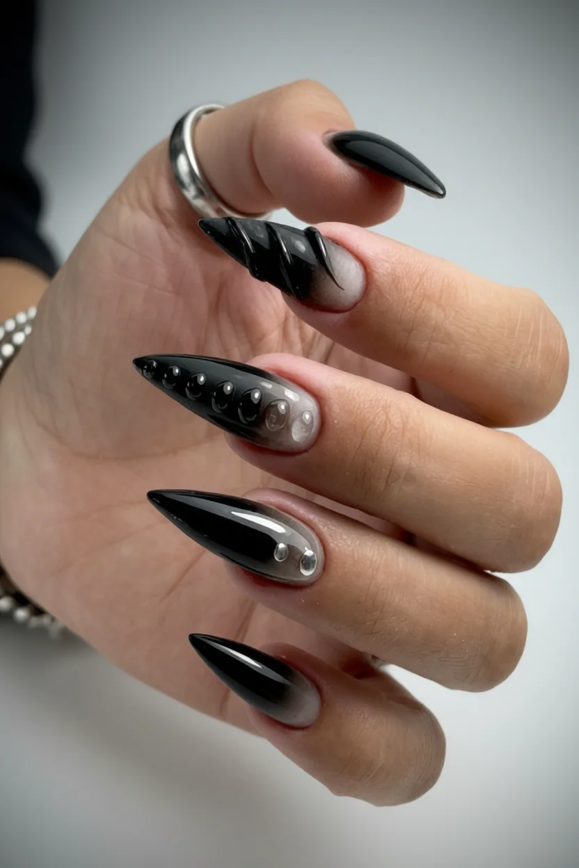 Uu00f1as negras que impresionan! 20 diseu00f1os que van mucho mu00e1s allu00e1 de lo tradicional 2